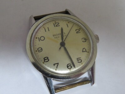 Very Fine Vintage Borel Sea Gem 17 Jewels Stainless Steel Watch