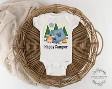 Nappy Camper -- Funny Camping Baby Gift- Camping Baby Shower Gift