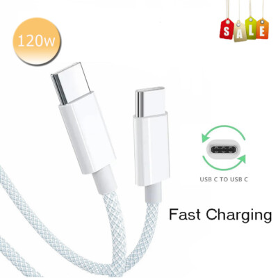 USB C Typ C 120W Schnellladekabe Datenkabel 1m 2m Kabel für iPhone Samsung Handy