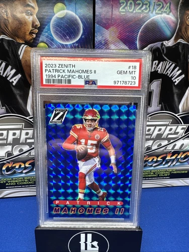 PSA 10 GEM MINT Patrick Mahomes II 1994 Pacific Blue #18 2023 Zenith