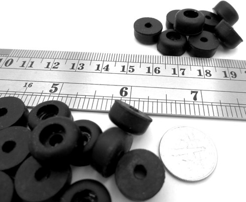 1/8" Screw Hole Rubber Bumper Foot Stand Pad Screw in 1/8" Hole, Has 1/2" Pad - Picture 7 of 12