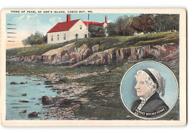 Casco Bay Maine ME Postcard 1931 Home of Pearl of Orr's Island