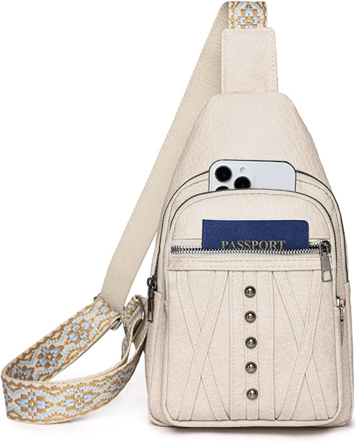 Crossbody Bags for Women Leather Sling Bag for Women,Trendy Small Backpack Fanny-image