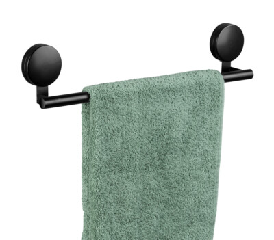 WENKO Static-Loc  Plus Badetuchstange Pavia Schwarz