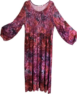 Soft Surroundings BEUNISSIMA Smocked Maxi Dress XL All-Season Soft Comfy Stretch | eBay Soft Surroundings BEUNISSIMA Smocked Maxi Dress XL All-Season Soft Comfy Stretch | eBay