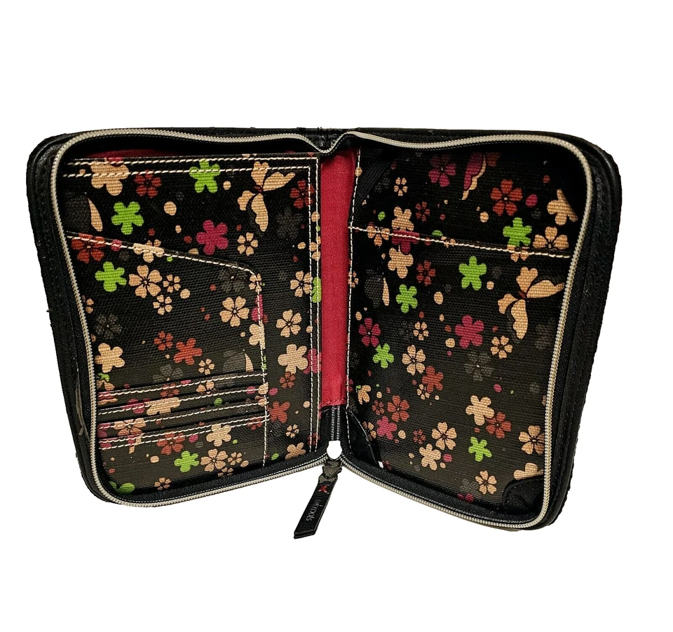 Sakroots Case iPad Kindle Tablet E book Reader Sleeve Zips Padded Black Floral - Image 4 of 4