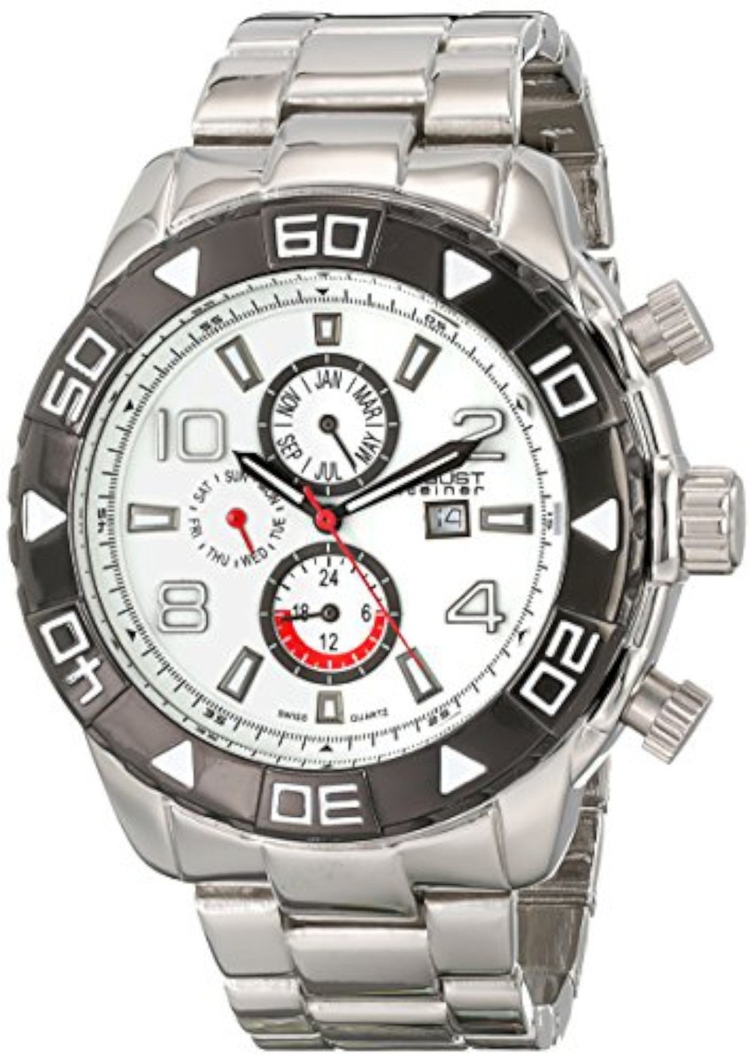 August Steiner Silver Watch with White Dial Men main image 4