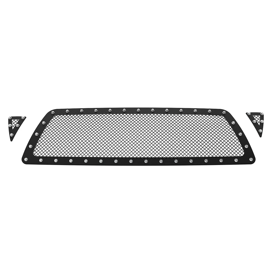Inserto de rejilla remache malla negra superior de acero inoxidable para Toyota Tacoma 2005-2010 Foto 2 de 3