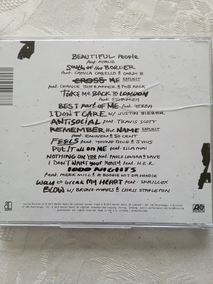 Ed Sheeran 5 CD Bundle Plus Hand Signed Mathematics Tour Poster NEW - Image 3 of 4