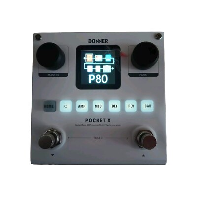 Donner Pocket X Multi Effects Pedal 62 Effects 20 IRs 3-band EQ Built-in Battery