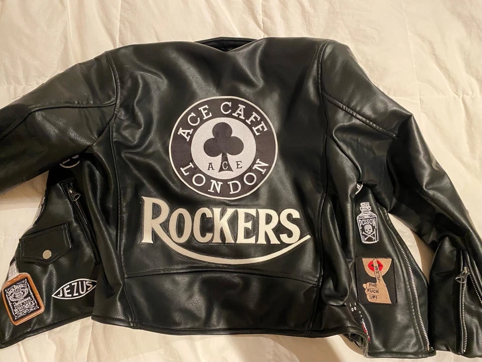 Perfecto стиль 50-х-60-х годов эпохи мужской черный кожаный мотоциклетная куртка. РЕДКАЯ! - Изображение 4 из 4