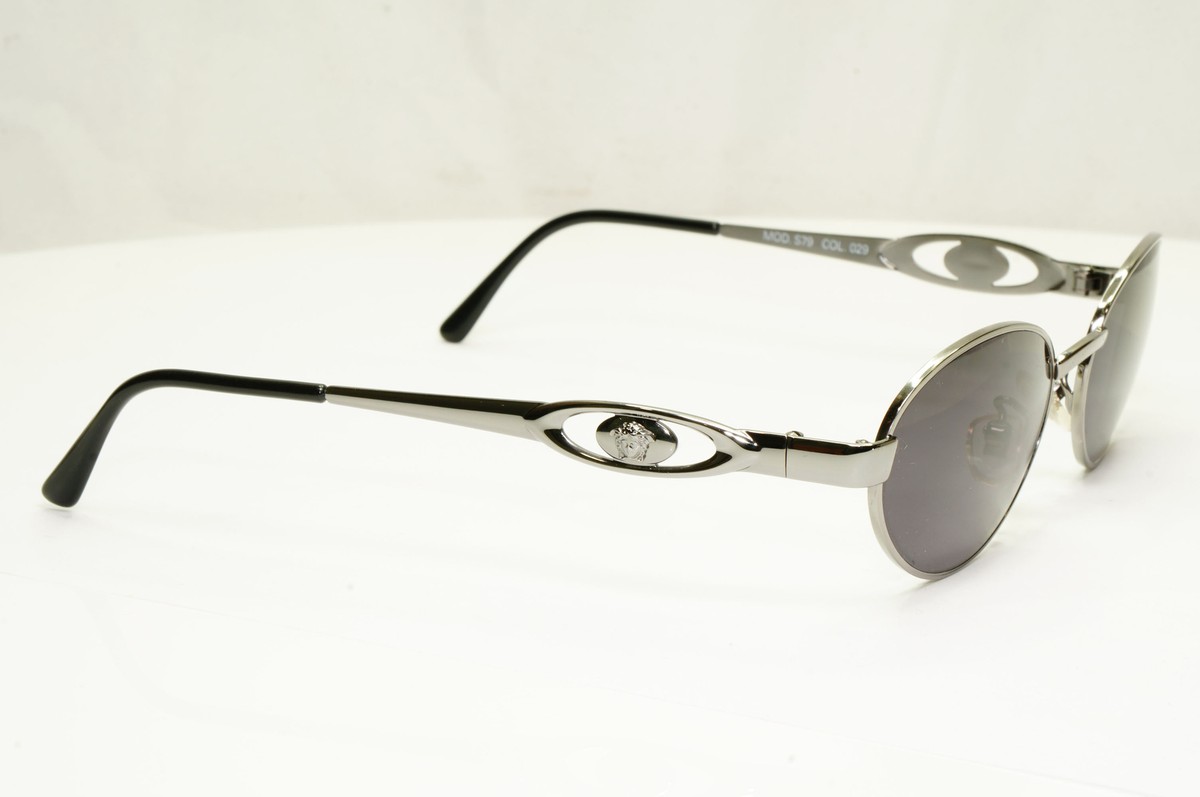 Gianni Versace 1996 Vintage Metal Silver Medusa Sunglasses MOD S79