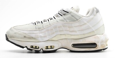 Nike Air Max 95 Athletic Shoes Size 10.5 White Black Leather