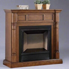 DULUTH FORGE Dual Fuel Mantel Fireplace Sz 57.48" x 24.33" x 11" CM500-2-WN
