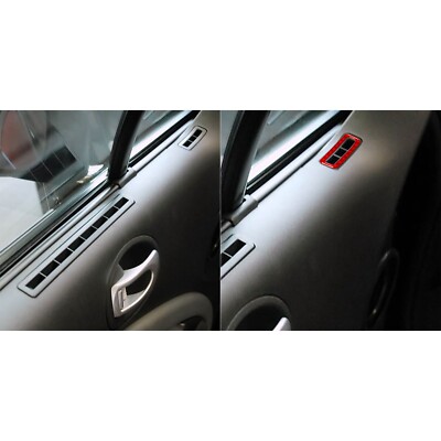 For Mitsubishi Eclipse 2006-2012 Red Carbon Fiber A-pillar Air Vent Outlet Cover