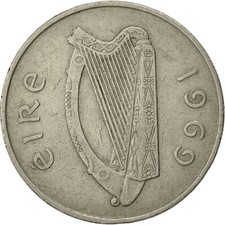 #428347 M&uuml;nze, IRELAND REPUBLIC, 10 Pence, 1969, SS, Copper-nickel, KM:23