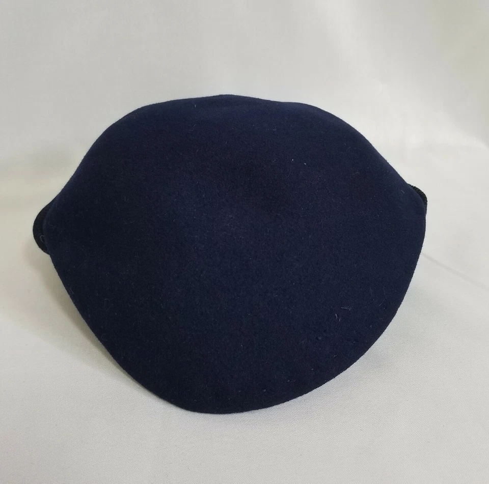 De colección Merrimac Hat Corp Chelton Azul Marino Lana Sombrero Gorra Hecho en Unión Foto 3 de 4