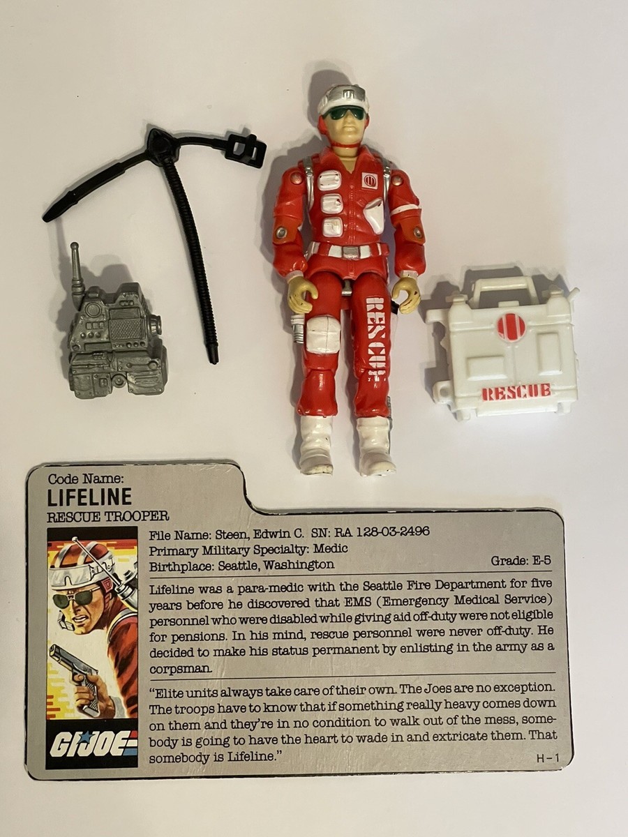 GI JOE VINTAGE 1986 LIFELINE V1 RESCUE TROOPER ACTION FIGURE