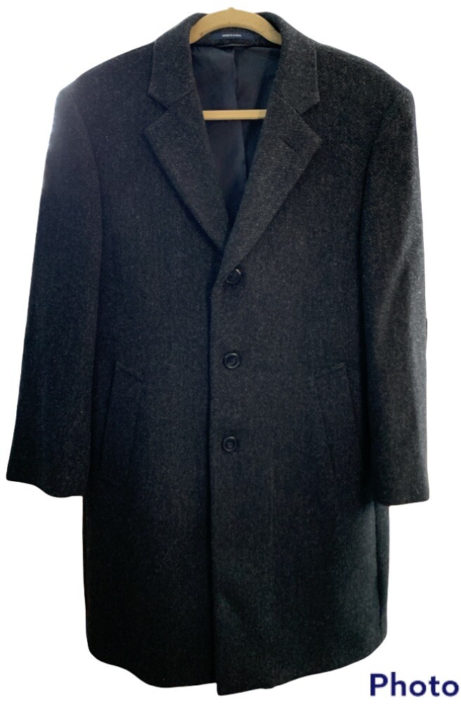 Men's Nautica Wool Coat Jacket Charcoal 