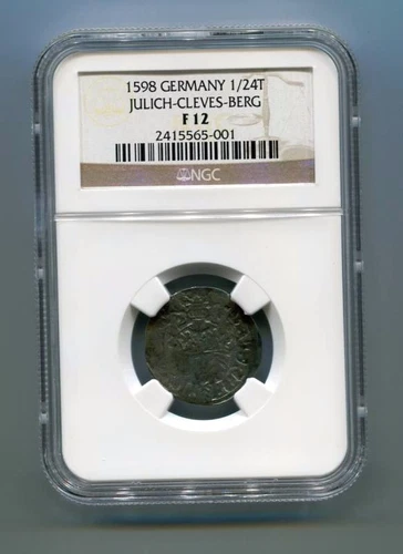 1598 Germany 1/24 T Julich-cleves Berg F12 NGC Certified Genuine Coin
