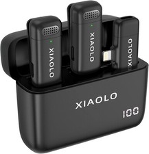 Xiaolo Wireless Lavalier Microphone Apple iphone Charging Case Lapel SEE VIDEO