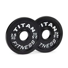 Titan Fitness 2.5 KG Olympic Calibrated Steel Powerlifting Plates, Pair