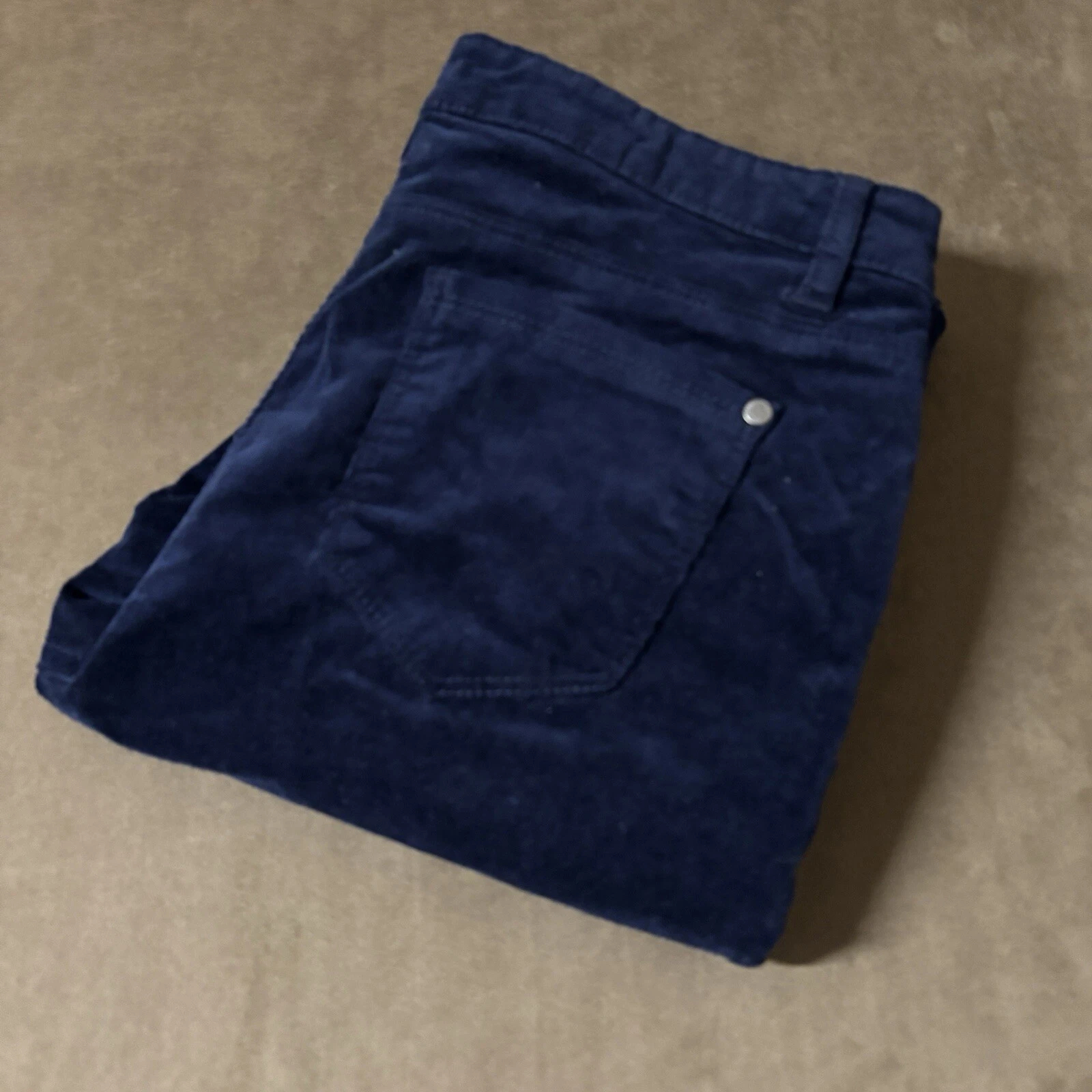 Pantalon skinny stretch taille moyenne Buffalo David Bitton taille 8 bleu velours côtelé suprême