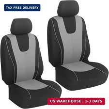 2PCS Car Seat Covers, Comfortable Breathable Front Seat Cover Gray 