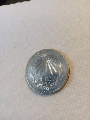 1919 Mexican Peso Key Date Very Nice Coin