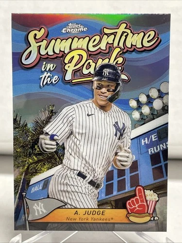 AARON JUDGE 2024 TOPPS CHROME SUMMERTIME IN THE PARK INSERT CARD NY YANKEES MVP