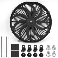 16" Universal Electric Radiator Slim Push Pull Cooling Fan 12V 120W Mount Kit