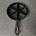 Vintage BSR Cast Iron Cornbread Pan 7-Mark, Late 50’s 8-Wedge Skillet USA