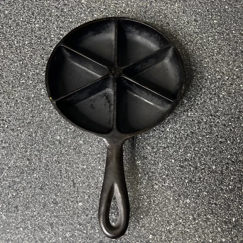 Vintage BSR Cast Iron Cornbread Pan 7-Mark, Late 50’s 8-Wedge Skillet USA