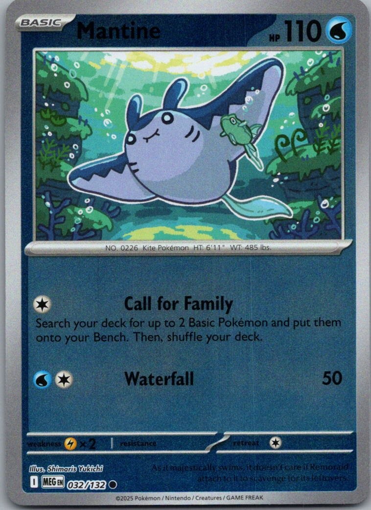 Mantine Reverse Holo Common ME01: Mega Evolution 032/132 NM