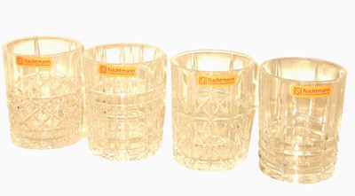 NEW Set of 4 Nachtmann Riedel Crystal Highland Whiskey 8oz Cocktail Tumblers