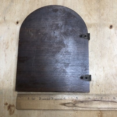 Vintage Seth Thomas Mantle Winding Clock Part Rear Case Wood Door