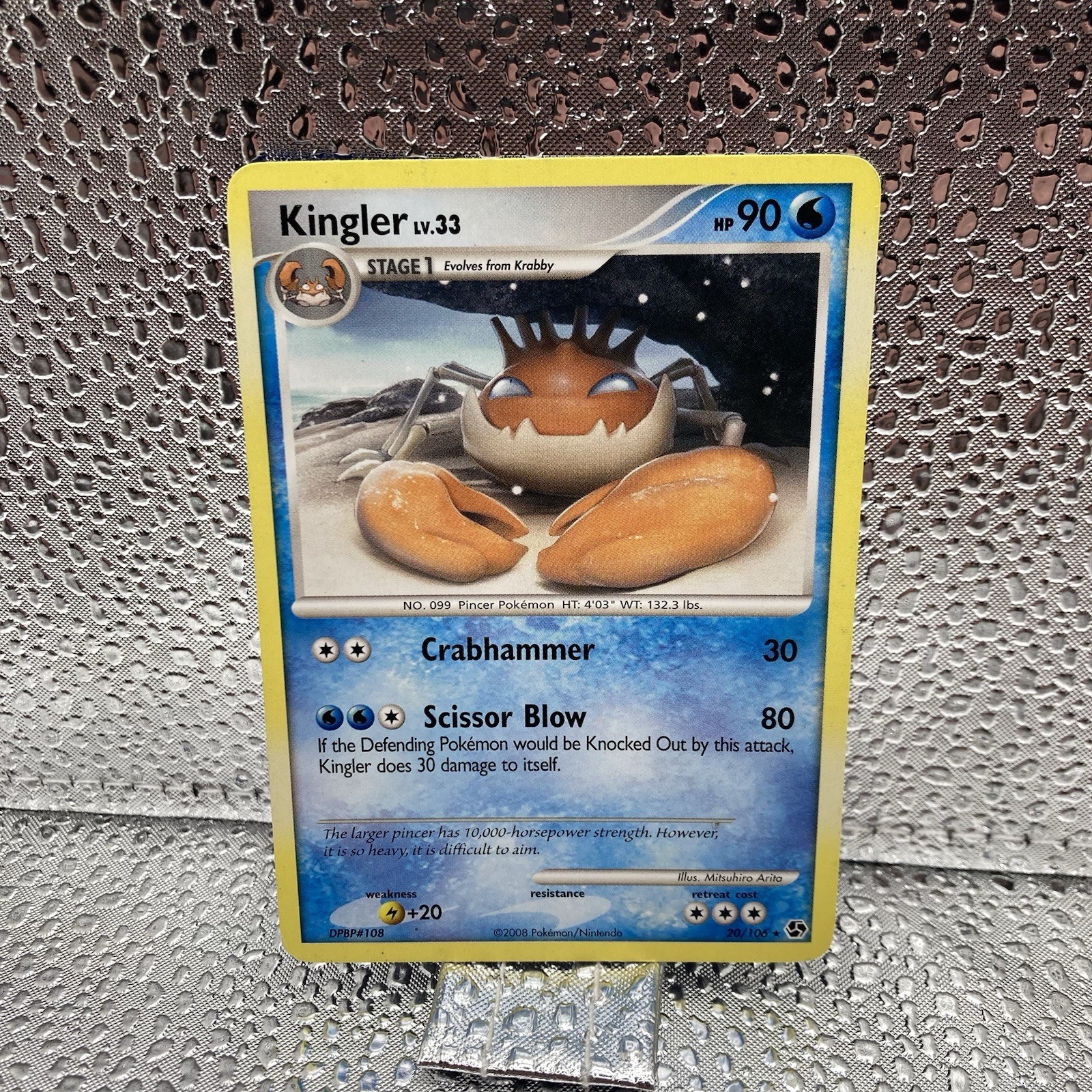 Kingler 20/106 Rare Great Encounters LP Pokemon TCG