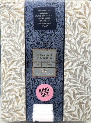 William Morris & Company King Sheet Set Willow Bough Hessian 4pc