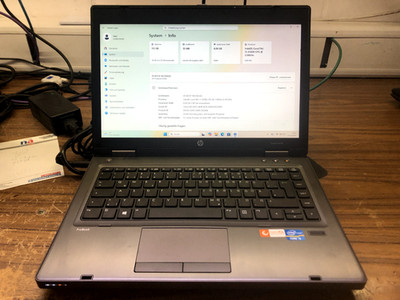 HP Probook 6470b, i3 3120 2,5 Ghz, 8 GB Ram, 120 GB SSD, Windows 11  Akku platt