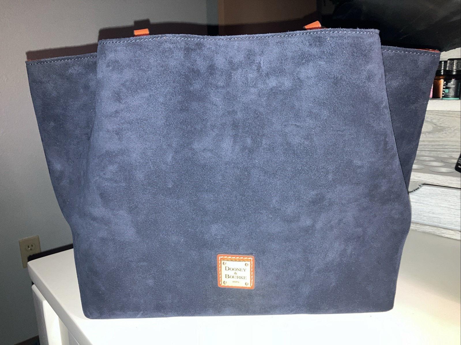 Dooney & Bourke Navy Suede Flynn Handbag for Essentials