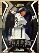 2022 Aaron Judge 🔥 /299🔥 Panini Absolute Established Threads #ET-AJ Relic/ Mem