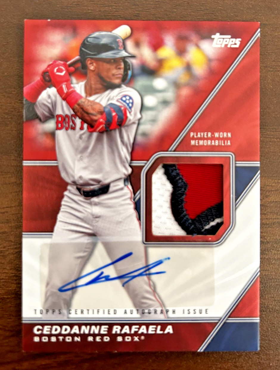 2026 Topps Update Ceddanne Rafaela Auto Patch #1/5 PLAYER WORN MLMU-CRF view 4