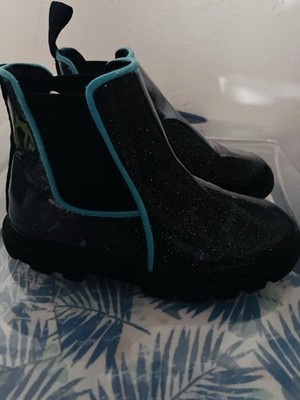 Toddler Girls Native Black Glitter Kensington Treklite Chelsea Boots - Size C11