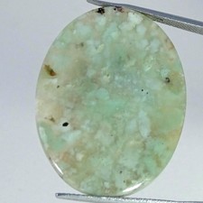 30.80Cts 100 Natural Aqua Chalcedony Oval Cabochon Gemstone 25X33X4MM