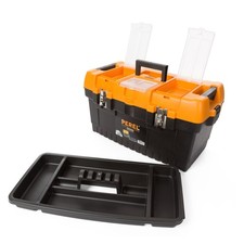 Perel boîte à outils 54 litres, grand coffre de rangement avec bac amovible, 3