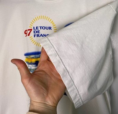 Vtg 90s 1997 Nike Tour De France Center Swoosh Biking T-Shirt Size