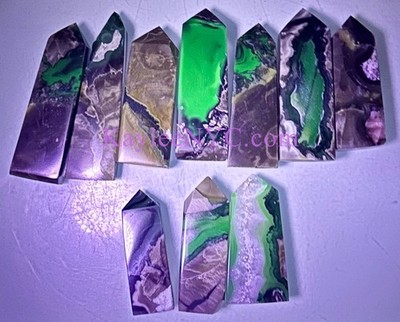 Wholesale Lot  2 Lbs Natural Volcano Agate Tower Point Crystal
