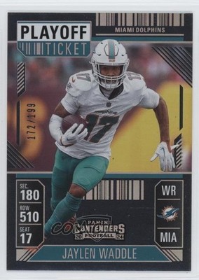 2024 Panini Contenders Playoff Ticket 172/199 Jaylen Waddle #63 16wc