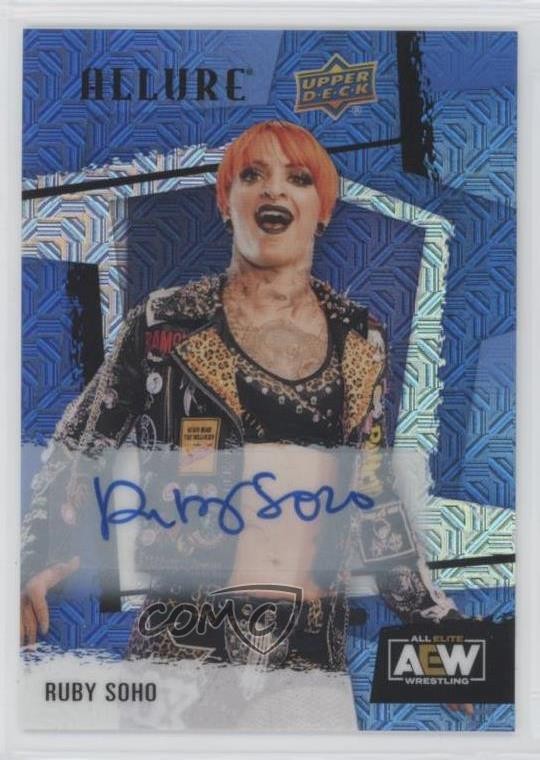 2022 Upper Deck Allure AEW Blue Line 32/35 Ruby Soho #74 Rookie Auto RC 0c3
