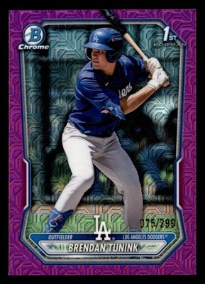 Brendan Tunink 2026 Bowman Chrome Prospects Fuchsia Mojo Ref. #/299 #BCP-59 1st